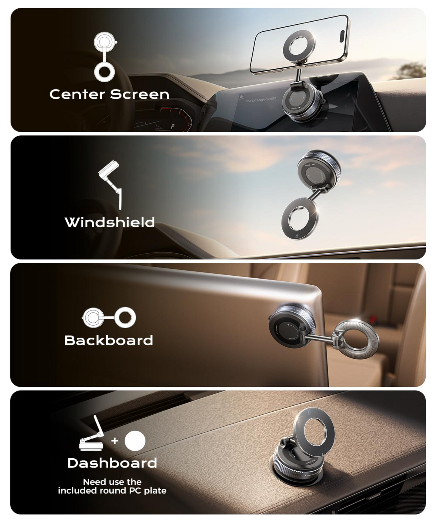 FoldGrip™ Vaccum Mobile Holder