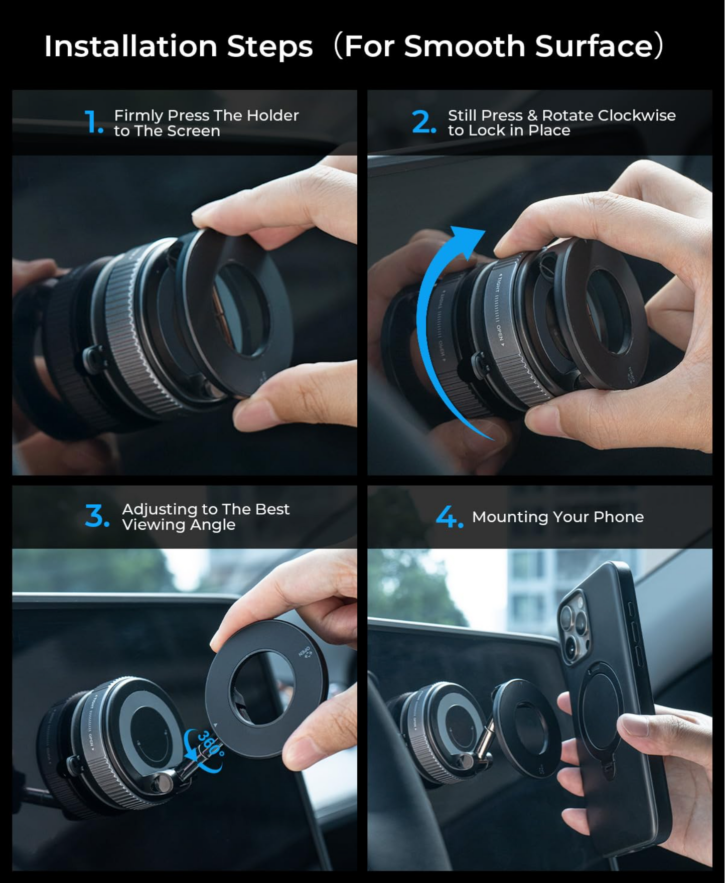 FoldGrip™ Vaccum Mobile Holder